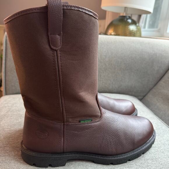 Georgia Boot Homeland Waterproof Wellington Work Boot Brown Men's Sz 13 - Picture 10 of 15